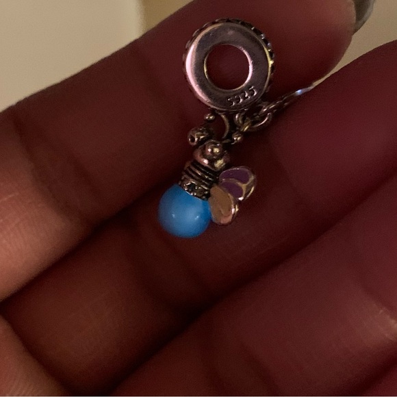 NWOT Glow in the Dark Firefly Dangle Charm 925 Sterling Silver Charm Bracelet - Picture 8 of 8